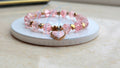 Pink & Gold Love charm Bracelet