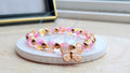 Pink, Yellow and Rose Gold Butterfly Bracelet